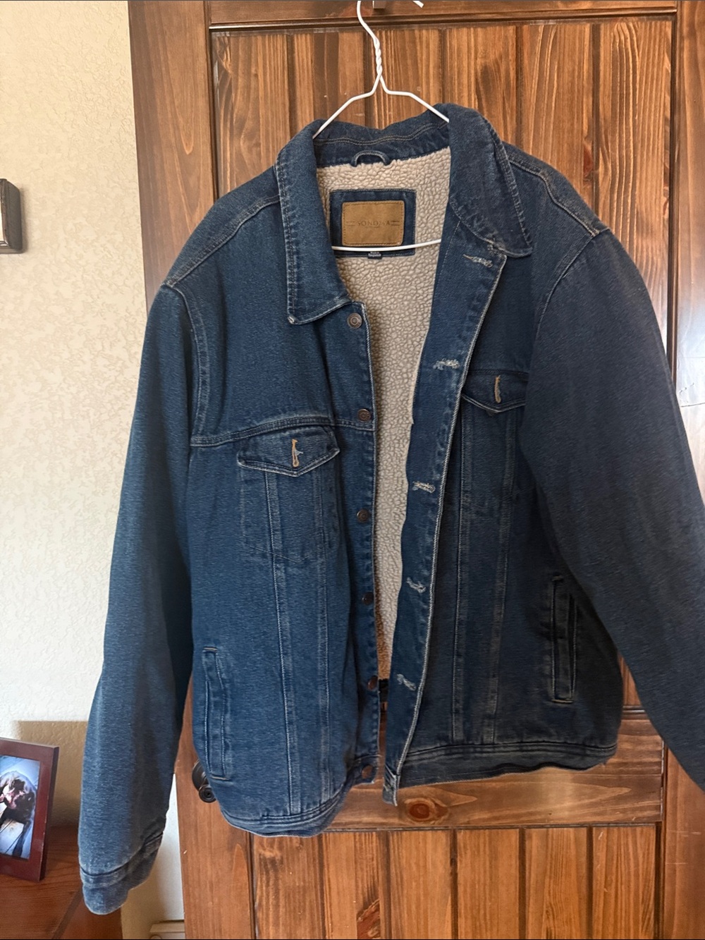 Sonoma Dark Blue Sherpa-Lined Denim Jacket